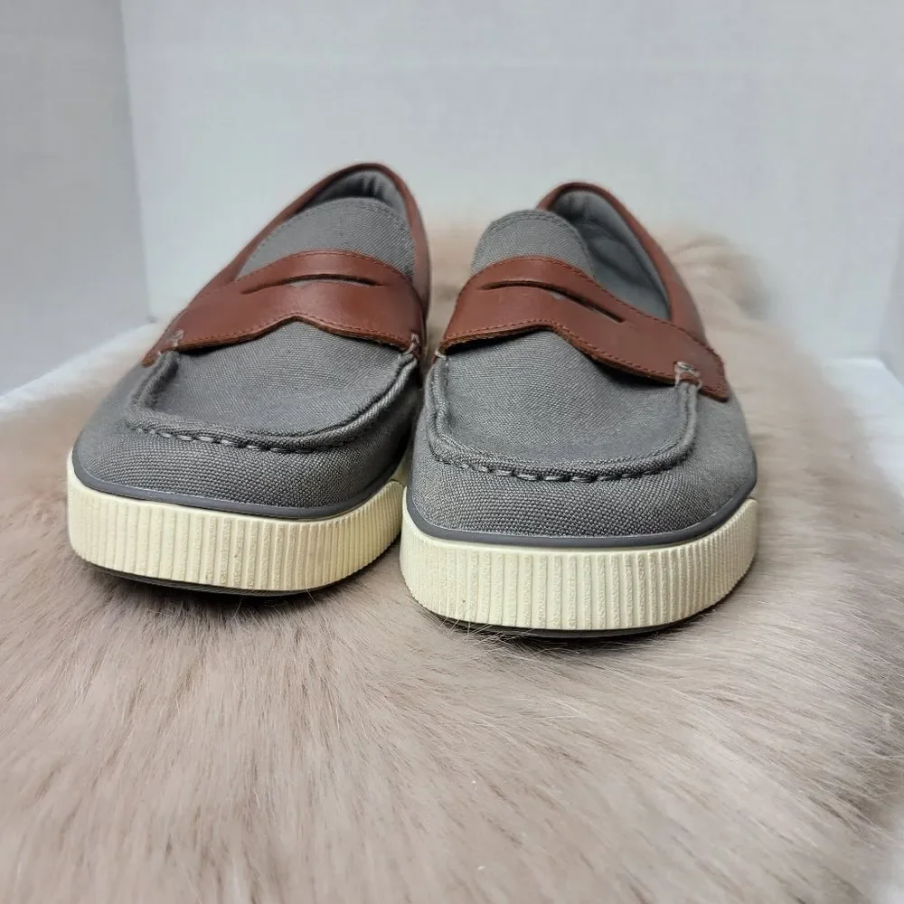 Cole Haan Nantucket 2.0 Penny Slip on Loafers Gray/Woodbury C33800 Size 8.5M